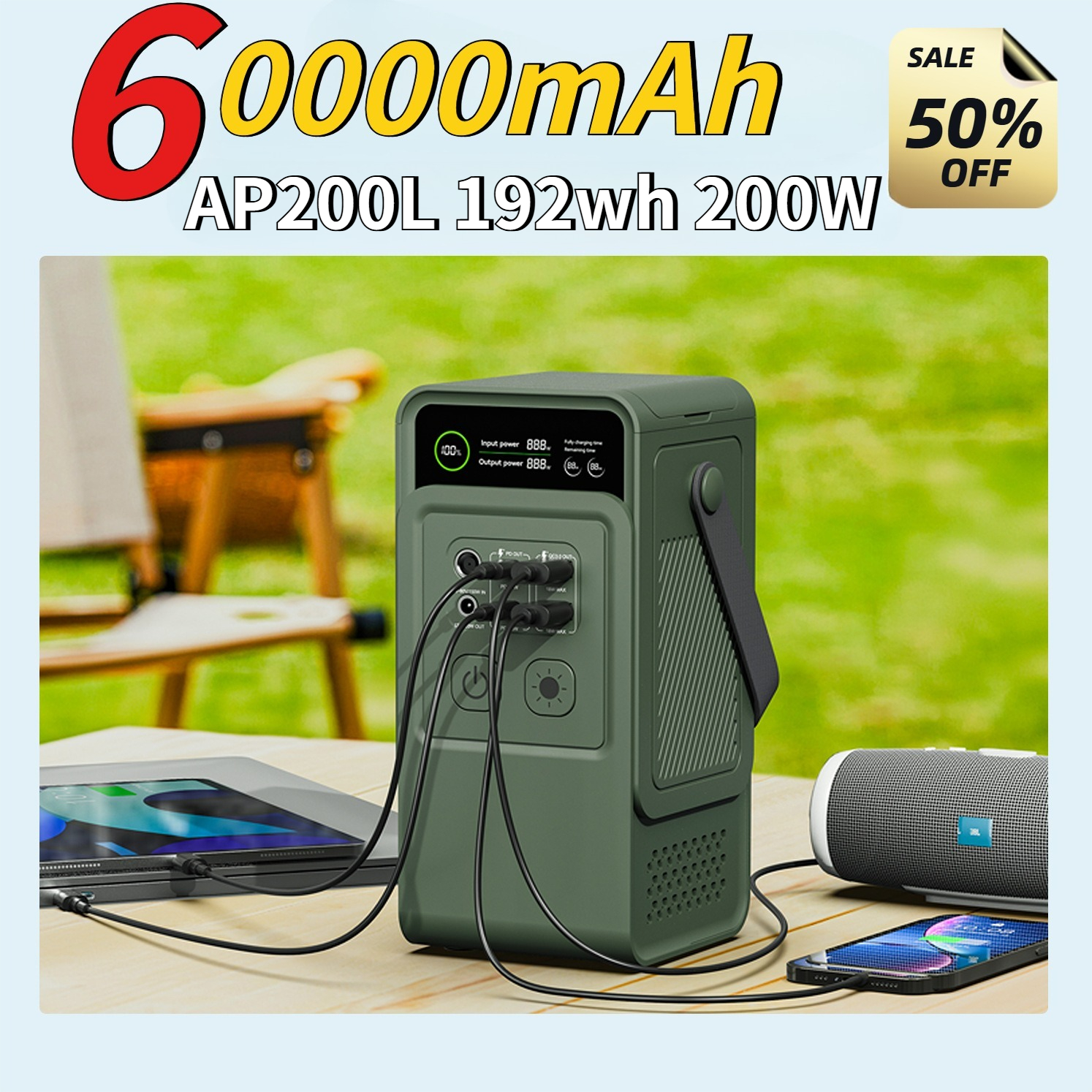 Outdoor Power Port - 60000 mAh 200 W 192 Wh