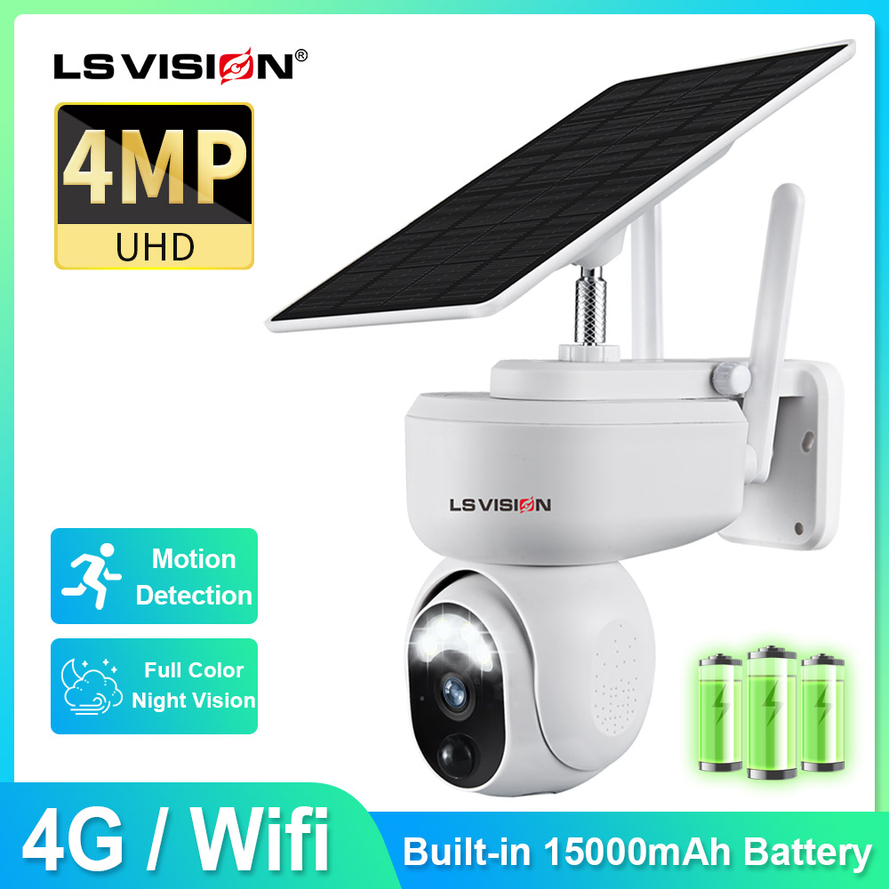 Outdoor Power Port - LSVISION Solarkamera Sicherheitsüberwachung 1080P 4MP WiFi