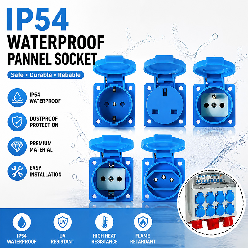 Outdoor Power Distribution Panel - IP54 16A Wasserdichte Industriesteckdose Elektrische Wandsteckdose