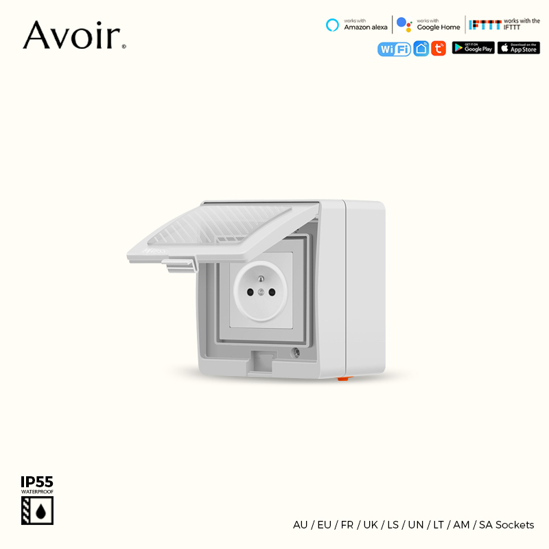 Outdoor Power Outlet With Remote Control - Avoir Tuya Smart Wasserdichte Wifi Steckdose
