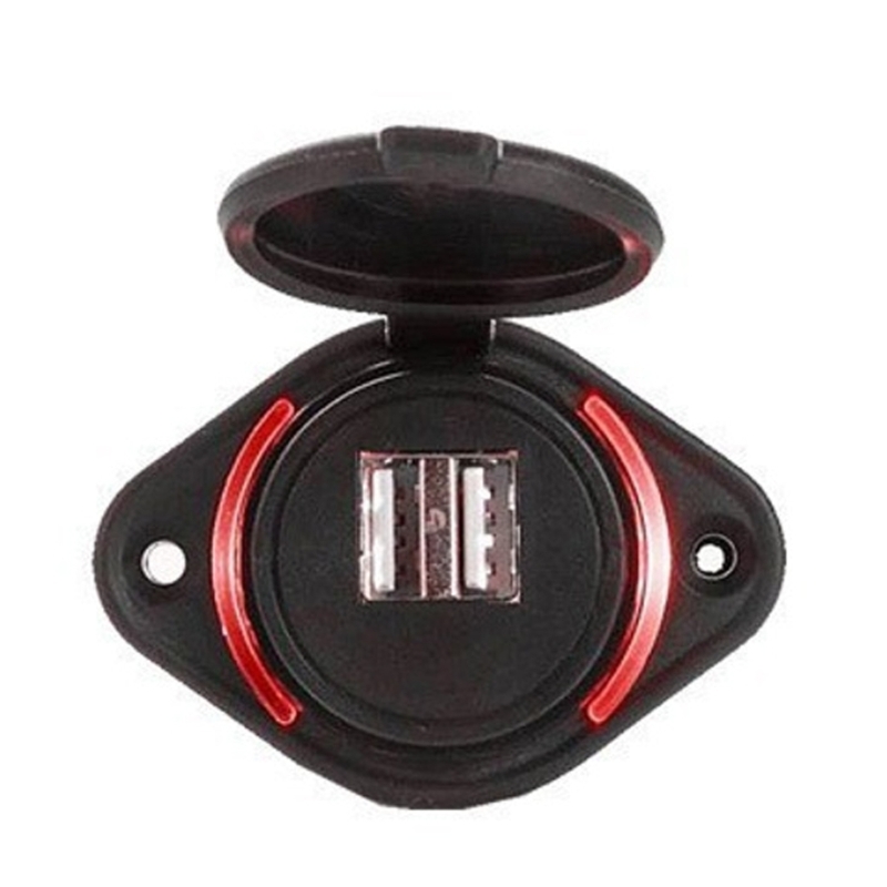 Outdoor Power Double Adapter - Wasserdichte Steckdose Universal 12 24V Fahrzeugladegeräte