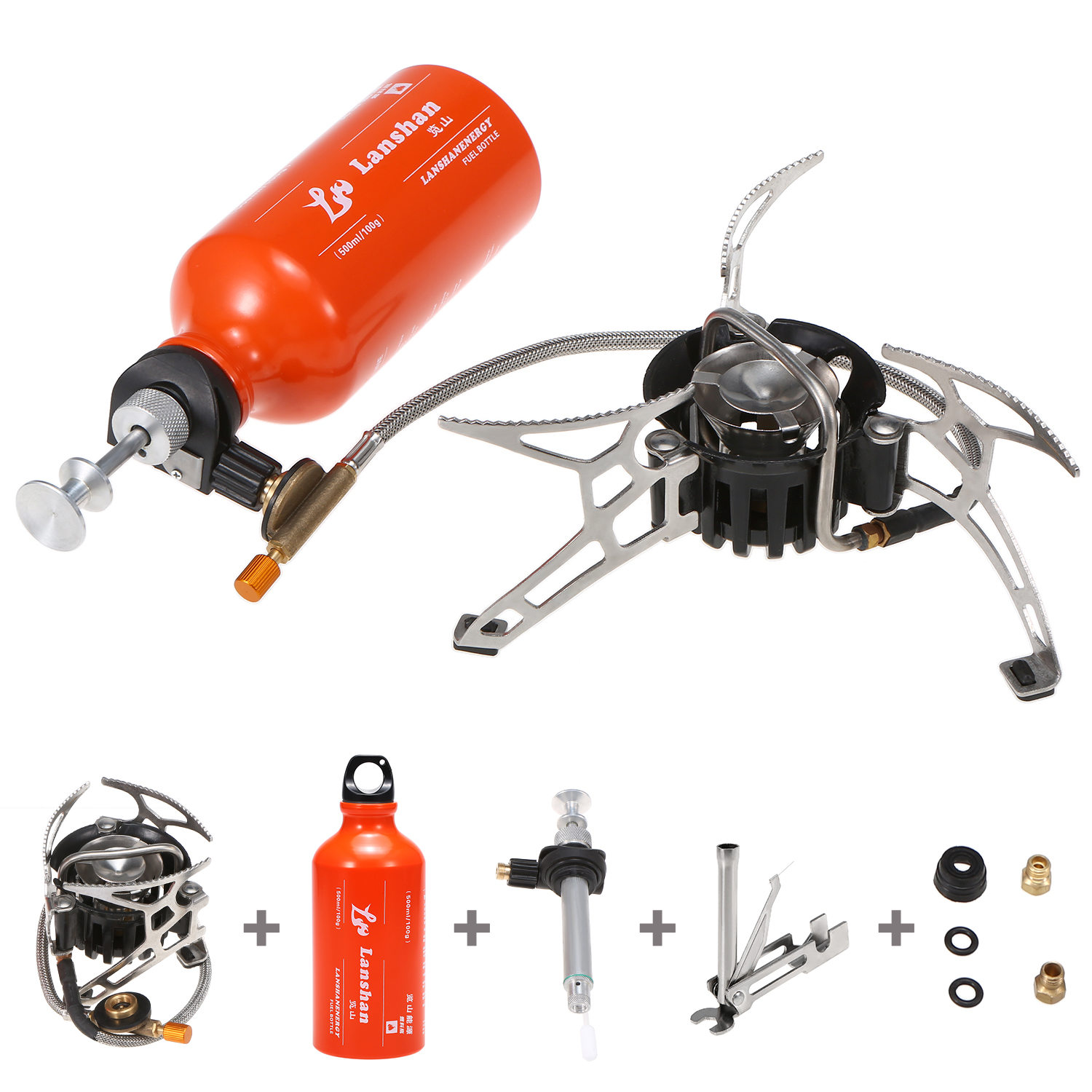 Outdoor Power Burner - Lixada Outdoor Camping Multifuel-Ölherd mit 500ml