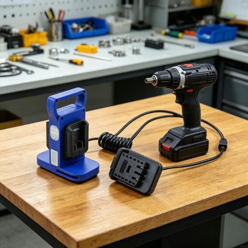 Outdoor Power Double Adapter - Handheld-Leistungswandler-Adapter mit doppeltem Ausgang, eingebautem Licht