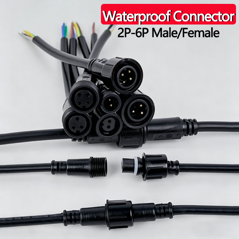 Outdoor Power Socket - Wasserdichtes Kabelverbinder-Set, 2/3/4/5/6-poliger Stecker mit 0,5–1,5