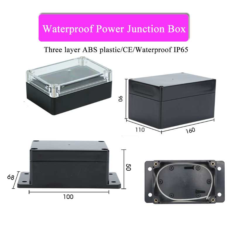 Outdoor Power Junction - ABS-Kunststoff Schwarze Dreifach Wasserdichte Box Outdoor