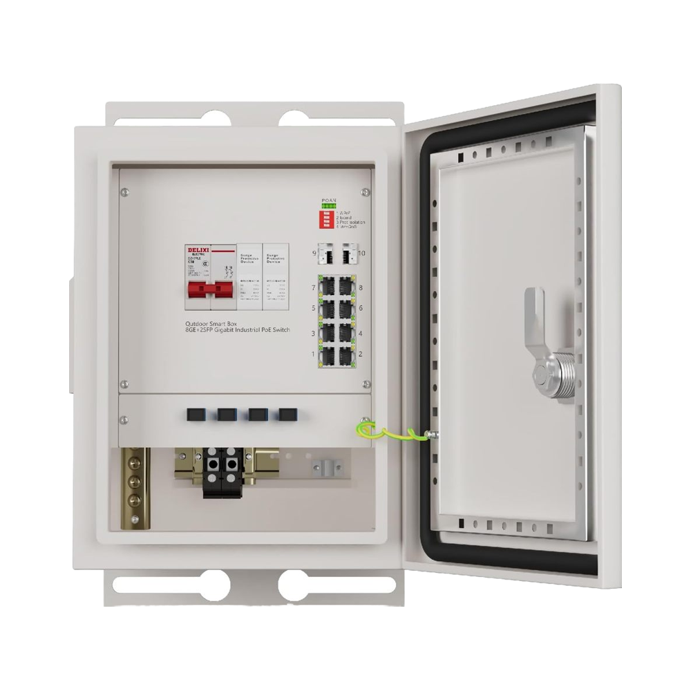 Outdoor Power Port - KeepLiNK Outdoor Smart Network Box 8-Port