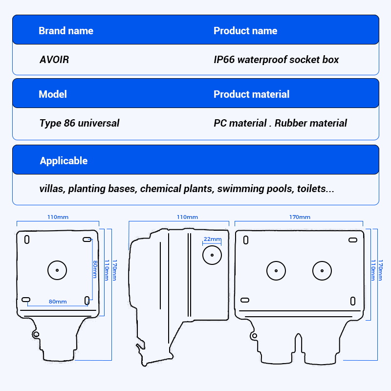 Avoir IP66 Outdoor Wasserdicht – Outdoor Power Outlet With Remote Control Bewertung und Preis