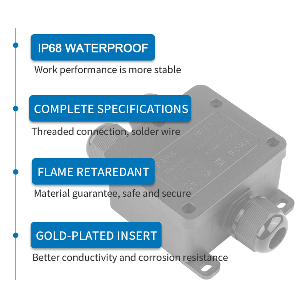 IP68 wasserdichte Anschlussdos – Outdoor Power Junction Bewertung und Preis