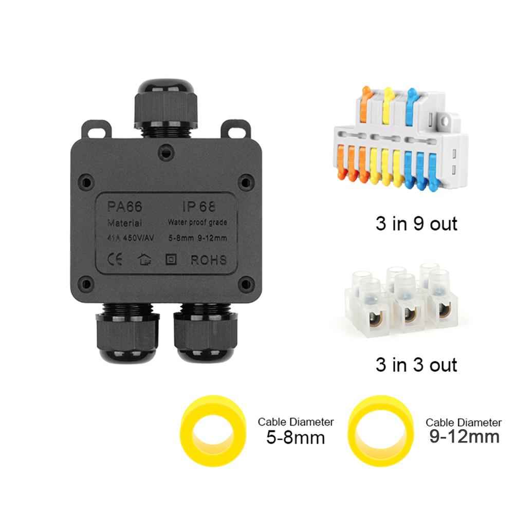 IP68 wasserdichte Anschlussdos – Outdoor Power Junction Bewertung und Preis