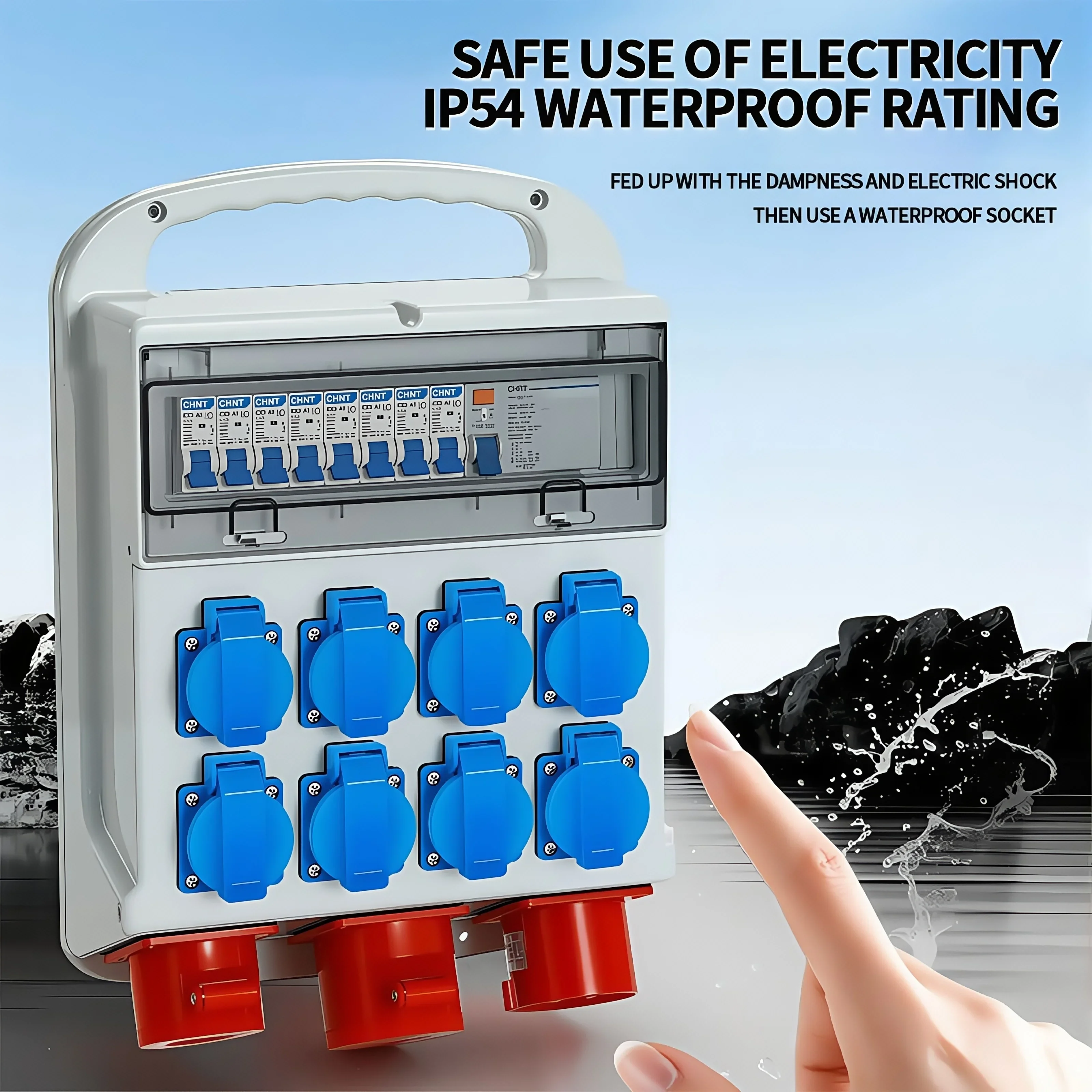 IP54 16A Wasserdichte Industri – Outdoor Power Distribution Panel Bewertung und Preis