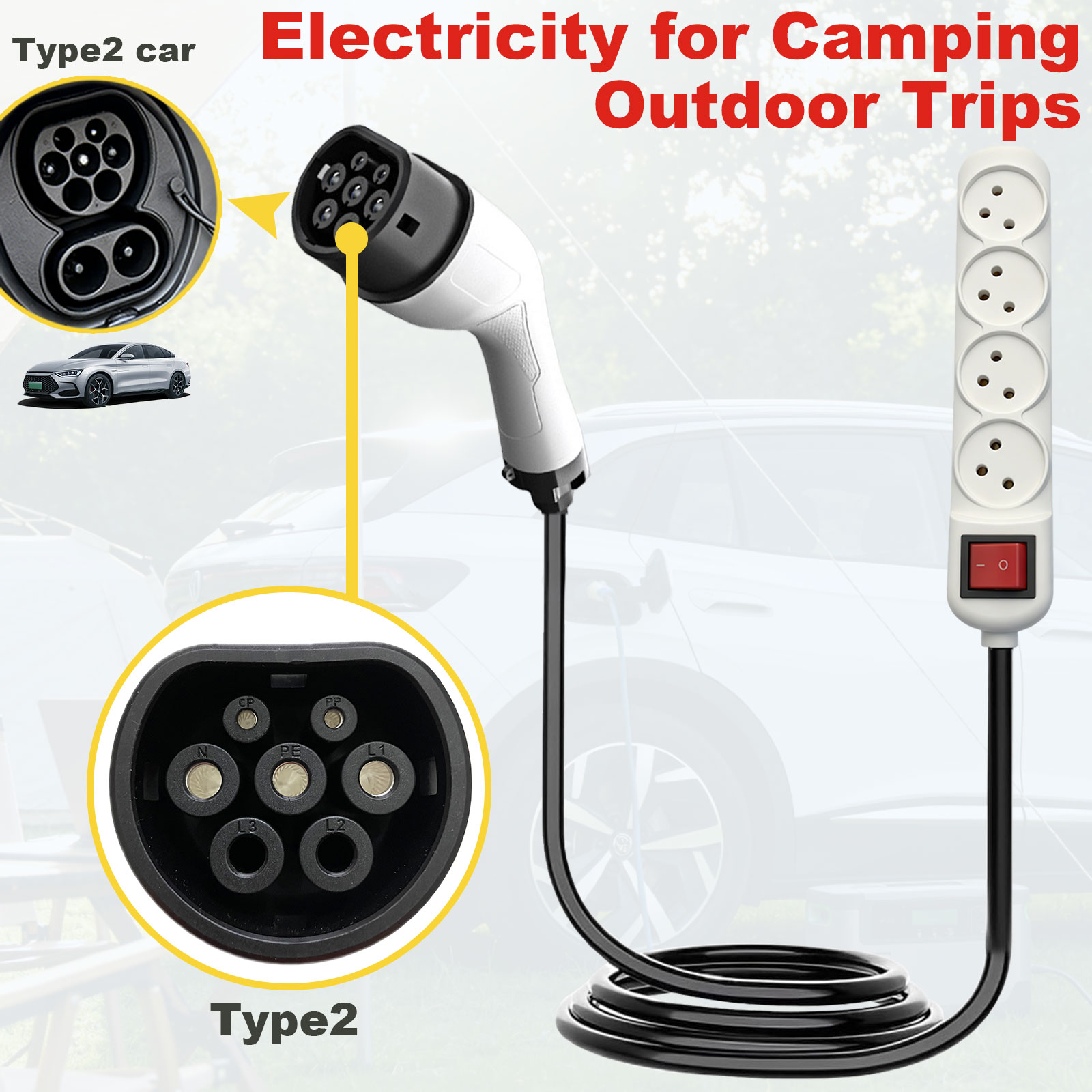 Typ2 V2L Entladeadapter Israel – Outdoor Power Socket Bewertung und Preis