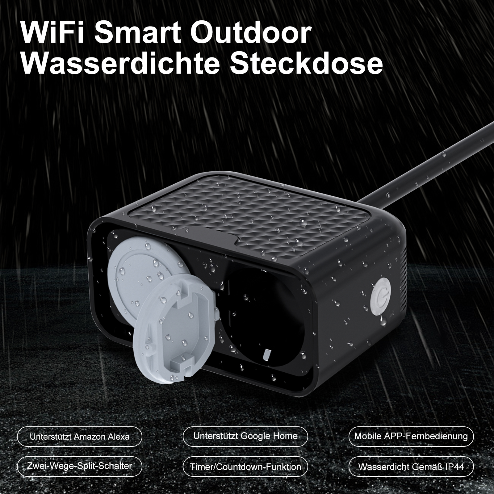 EU WIFI Smart Steckdose Outdoo – Outdoor Power Outlet With Remote Control Bewertung und Preis