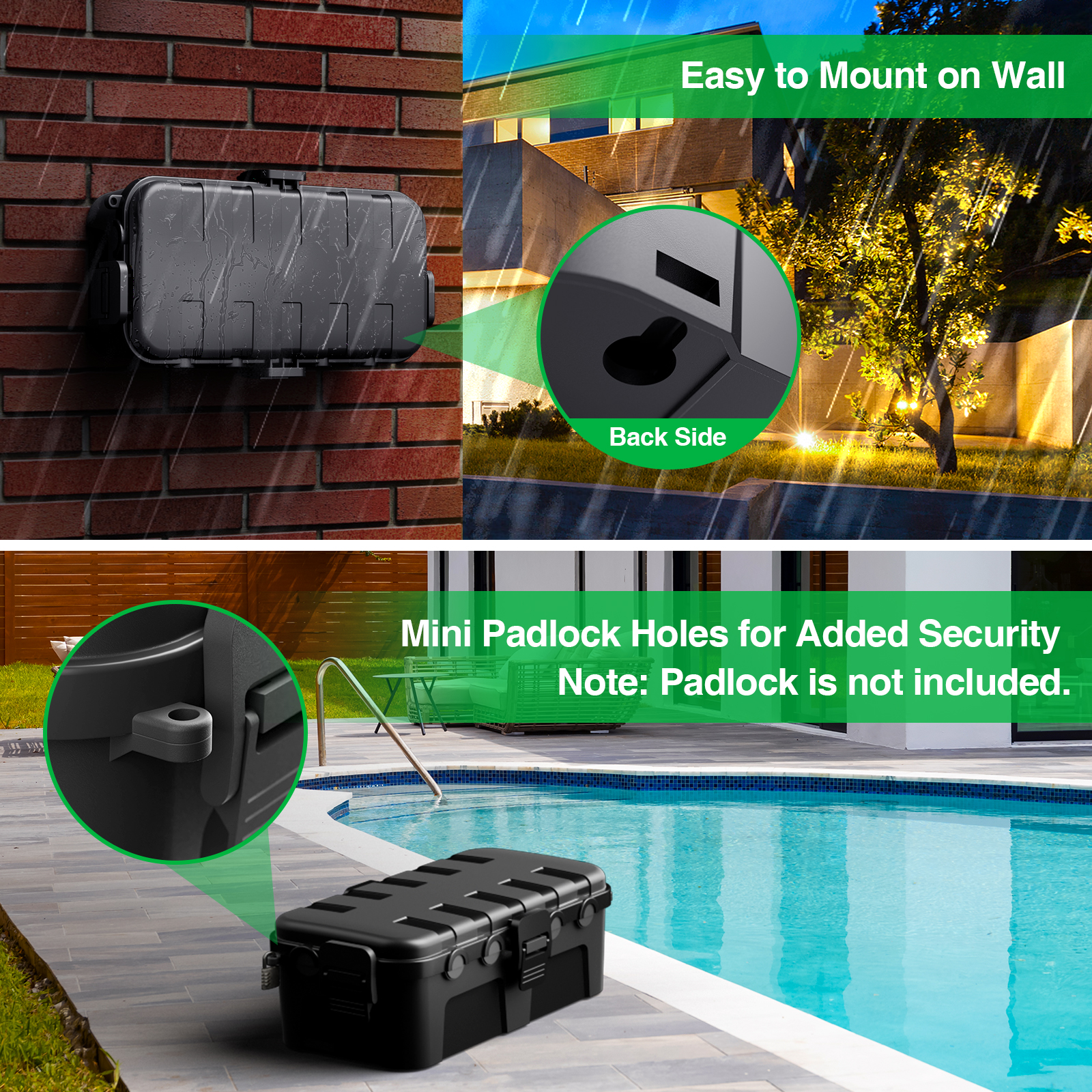 Mittelgroße IP54 Wasserdichte  – Outdoor Use Power Strip Bewertung und Preis